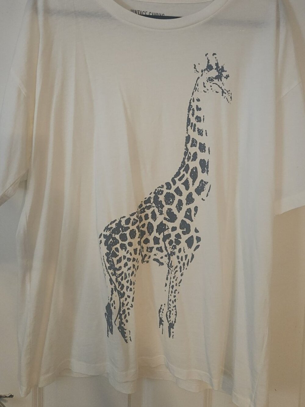 Vintage Canvas Giraffe Tee